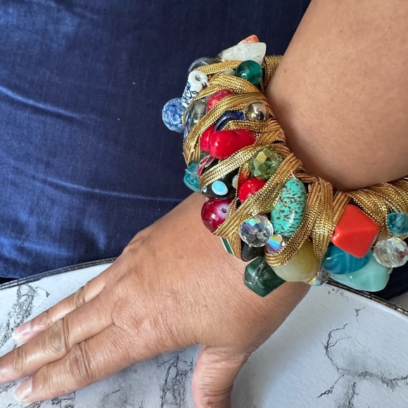 One-of-a-Kind Handmade Artisan Bracelet – Signed Statement Cuff - Picture 5 of 14